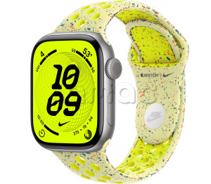 Купить Apple Watch Series 11 // 42мм GPS // Корпус из алюминия цвета "серый космос", спортивный ремешок Nike цвета "электрический всплеск"
