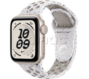Купить Apple Watch SE 3 // 40мм GPS // Корпус из алюминия цвета "сияющая звезда", спортивный ремешок Nike цвета "завуалированный серый" (2025)