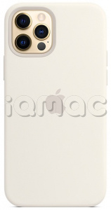 Силиконовый чехол MagSafe для iPhone 12 Pro Max, белый цвет