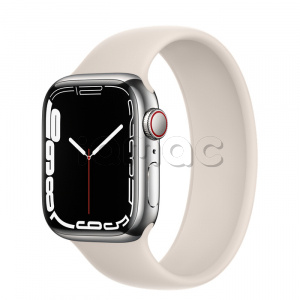 Купить Apple Watch Series 7 // 41мм GPS + Cellular // Корпус из нержавеющей стали серебристого цвета, монобраслет цвета «сияющая звезда»