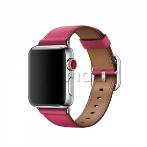 38/40мм Кожаный ремешок цвета «розовая фуксия» с классической пряжкой для Apple Watch