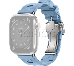 42мм Ремешок Hermès Kilim Single Tour цвета Bleu Pastel для Apple Watch