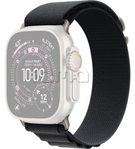 49мм Ремешок Alpine Loop черного цвета, отделка из натурального титана, для Apple Watch Ultra