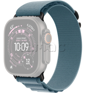 49мм Ремешок Alpine Loop светло-синего цвета, отделка из черного титана, для Apple Watch Ultra