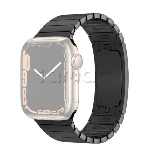 38/40мм Блочный браслет из нержавеющей стали цвета «чёрный космос» для Apple Watch