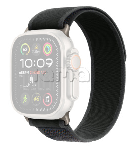 49мм Ремешок Trail Loop черного цвета, отделка из натурального титана, для Apple Watch Ultra