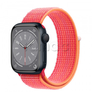 Купить Apple Watch Series 8 // 41мм GPS // Корпус из алюминия цвета "темная ночь", спортивный браслет цвета (PRODUCT)RED