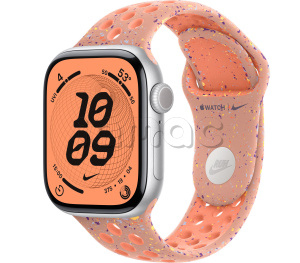 Купить Apple Watch Series 11 // 42мм GPS // Корпус из алюминия серебристого цвета, спортивный ремешок Nike цвета "альпийский розовый"
