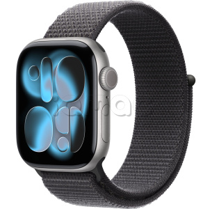 Купить Apple Watch Series 11 // 46мм GPS // Корпус из алюминия цвета "серый космос", спортивный браслет темно-серого цвета