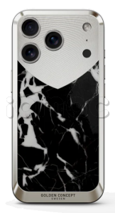 Чехол Golden Concept для iPhone 17 Pro, Magnetic Shield, Marble Edition - Nero Marquina