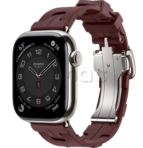 Купить Apple Watch Series 11 // 46мм GPS+Cellular // Корпус из титана серебристого цвета, ремешок Kilim Single Tour цвета Bordeaux