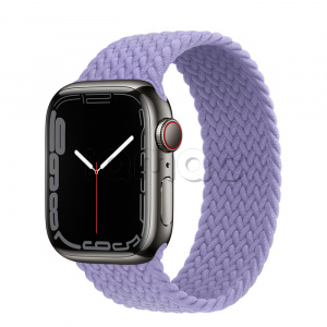 Купить Apple Watch Series 7 // 41мм GPS + Cellular // Корпус из нержавеющей стали графитового цвета, плетёный монобраслет цвета «английская лаванда»