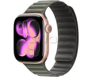 Купить Apple Watch Series 11 // 42мм GPS // Корпус из алюминия цвета "розовое золото", браслет цвета "серый шалфей", с магнитной застежкой