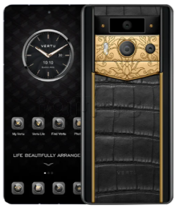 Телефон Vertu METAVERTU 2 Max, 1Tb, Luxury Custom-Made Golden Lotus Whisper, Alligator Leather (Black/Черный)