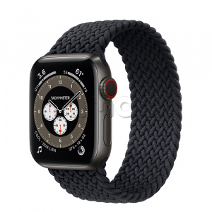Купить Apple Watch Series 6 // 40мм GPS + Cellular // Корпус из титана цвета «черный космос», плетёный монобраслет угольного цвета