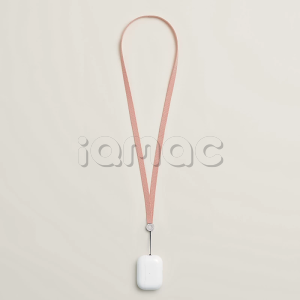 Шнурок Hermès через плечо для AirPods, цвет Rose Framboise/ Малиново-розовый