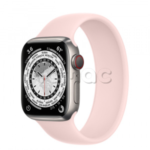 Купить Apple Watch Series 7 // 41мм GPS + Cellular // Корпус из титана, монобраслет цвета «розовый мел»