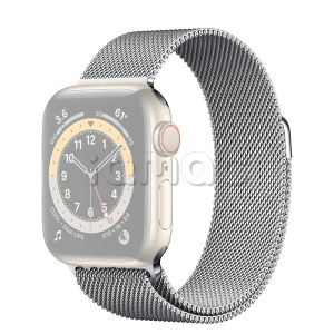 40мм Миланский сетчатый браслет серебристого цвета для Apple Watch