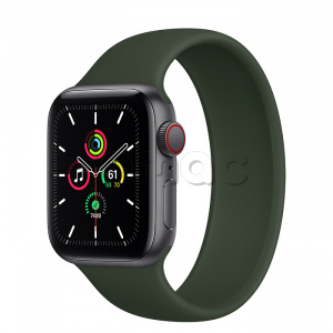 Купить Apple Watch SE // 40мм GPS + Cellular // Корпус из алюминия цвета «серый космос», монобраслет цвета «Кипрский зелёный» (2020)