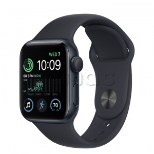 Купить Apple Watch SE // 40мм GPS // Корпус из алюминия цвета «тёмная ночь», спортивный ремешок цвета «тёмная ночь» (2022)