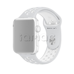 38/40мм Спортивный ремешок Nike цвета «чистая платина/белый» для Apple Watch