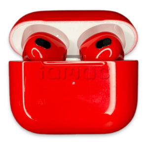 Купить AirPods (3‑го поколения) (2021) - беспроводные наушники Apple с зарядным кейсом (Красный, глянец)