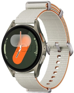 Купить Samsung Galaxy Watch7 (44 мм) Wifi+LTE, зеленый корпус, спортивный браслет бежевого цвета