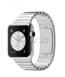 Купить Apple Watch 38 мм, нержавеющая сталь, блочный браслет