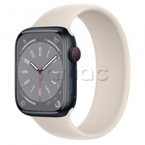 Купить Apple Watch Series 8 // 45мм GPS + Cellular // Корпус из алюминия цвета "темная ночь", монобраслет цвета "сияющая звезда"