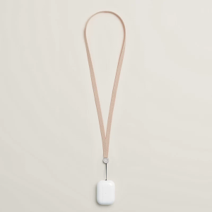Шнурок Hermès через плечо для AirPods, цвет Soft Pink/ Нежно-розовый