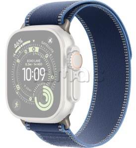 49мм Ремешок Trail Loop ярко-синего цвета, отделка из натурального титана, для Apple Watch Ultra