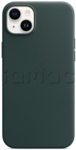 Кожаный чехол MagSafe для iPhone 14, цвет Forest Green/Зеленый лес