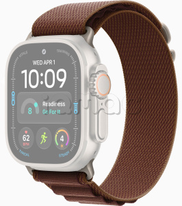 49мм Ремешок Alpine Loop бордового цвета, отделка из натурального титана, для Apple Watch Ultra