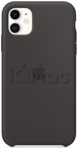 Силиконовый чехол для iPhone 11, чёрный цвет, оригинальный Apple