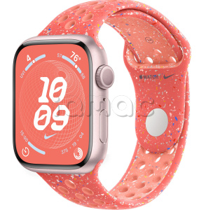 Купить Apple Watch Series 9 // 41мм GPS // Корпус из алюминия розового цвета, спортивный ремешок Nike цвета "волшебный уголек"