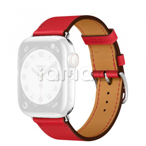 41мм Ремешок Hermès Single (Simple) Tour цвета Rouge de Cœur для Apple Watch