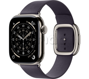 Купить Apple Watch Series 11 // 42мм GPS+Cellular // Корпус из титана нейтрального цвета, ремешок цвета "полуночный фиолетовый", с современной пряжкой (Modern Buckle)