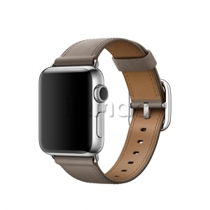 38/40мм Кожаный ремешок платиново-серого цвета с классической пряжкой для Apple Watch