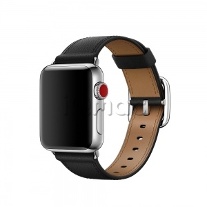 38/40мм Кожаный ремешок чёрного цвета с классической пряжкой для Apple Watch