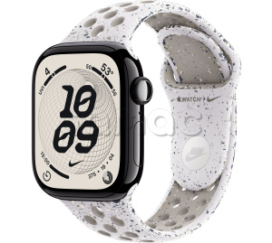 Купить Apple Watch Series 11 // 42мм GPS // Черный глянцевый корпус из алюминия, спортивный ремешок Nike цвета "завуалированный серый"
