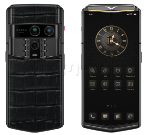 Телефон Vertu Agent Q, Alligator Gold Accent Collector’s Edition (Gold I/Черный с золотом)