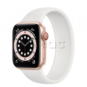 Купить Apple Watch Series 6 // 40мм GPS + Cellular // Корпус из алюминия золотого цвета, монобраслет белого цвета