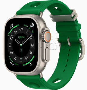 Купить Apple Watch Hermès Ultra 4 (2026) // 49мм GPS+Cellular // Корпус из титана, браслет Scub’H Diving цвета Vert Vertigo