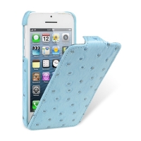 Чехол Melkco для iPhone 5C Leather Case Jacka Type Ostrich Print pattern - Blue