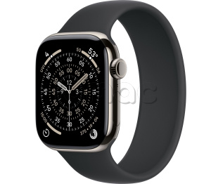 Купить Apple Watch Series 11 // 42мм GPS+Cellular // Корпус из титана нейтрального цвета, монобраслет черного цвета