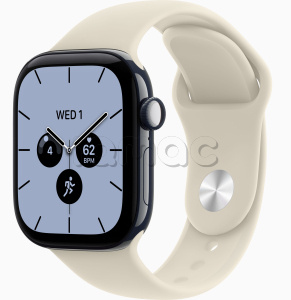 Купить Apple Watch Series 12 // 46мм GPS+Cellular // Корпус из керамики синего цвета, спортивный ремешок песочного цвета