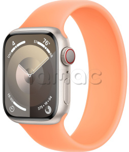 Купить Apple Watch Series 9 // 45мм GPS+Cellular // Корпус из алюминия цвета "сияющая звезда", монобраслет цвета "апельсиновый сорбет"