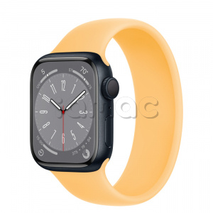 Купить Apple Watch Series 8 // 41мм GPS // Корпус из алюминия цвета "темная ночь", монобраслет цвета "солнечное сияние"