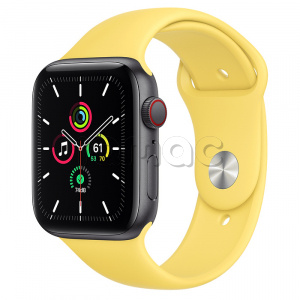 Купить Apple Watch SE // 44мм GPS + Cellular // Корпус из алюминия цвета «серый космос», спортивный ремешок имбирного цвета (2020)