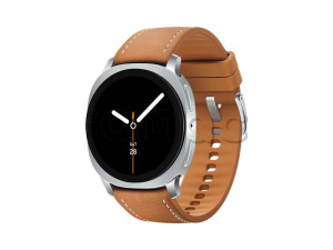 Купить  Samsung Galaxy Watch8 ( 44 мм) Wifi+LTE, серебристый корпус, гибридный ремешок светло-коричневого цвета